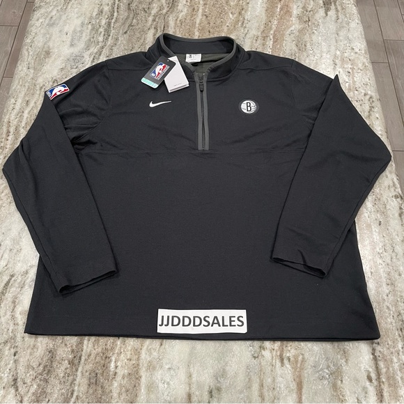 Nike Dri-Fit NBA Brooklyn Nets Pullover Black Team Issued DN8301-010 Men’s XXL